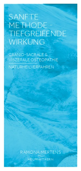 Flyer Craniosacrale Osteopathie